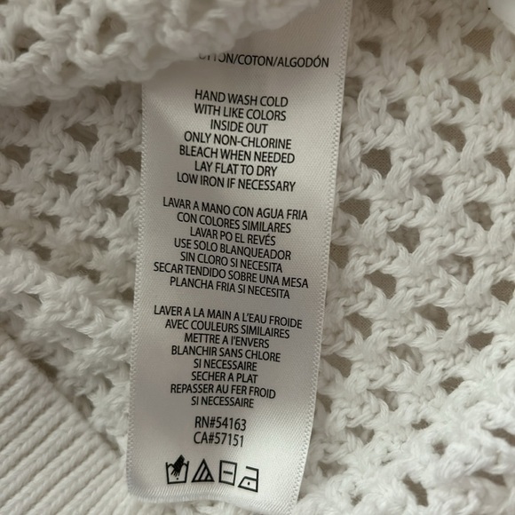 Calvin Klein white mesh sweater, women’s size XL. Never worn. Beautiful! - Picture 5 of 6